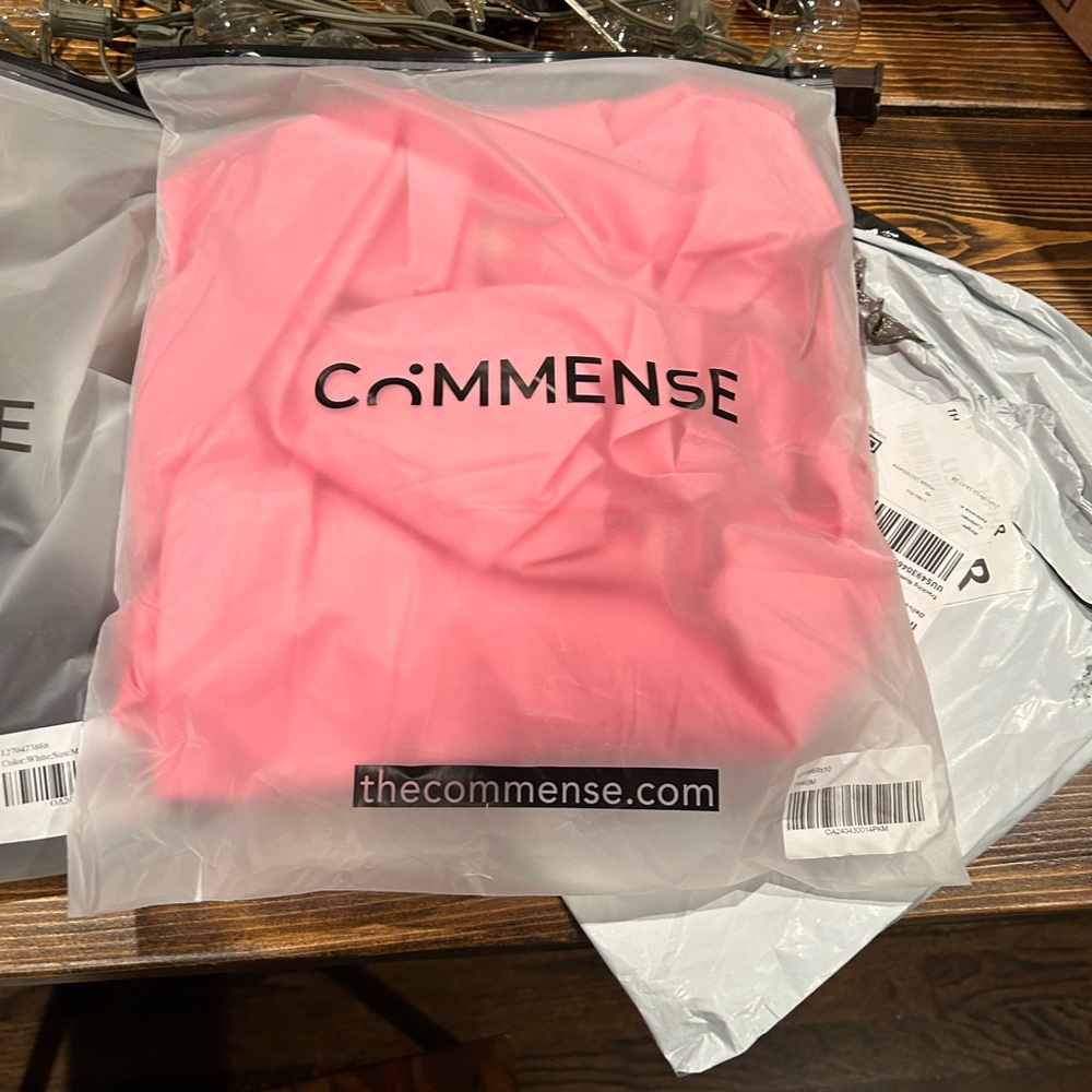 Commense Pink Maxi Dress with Black Bust - Picture 3 of 4